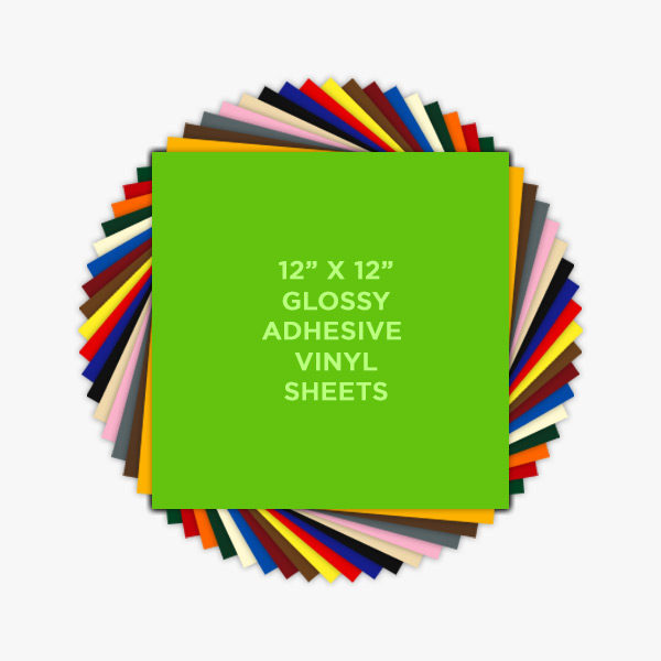 12″ x 12″ Glossy Adhesive Vinyl Sheets